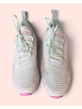 Nike Air Max 270 Pink Foam College Grey Platinum Violet 7 big kids 8.5 Women’s